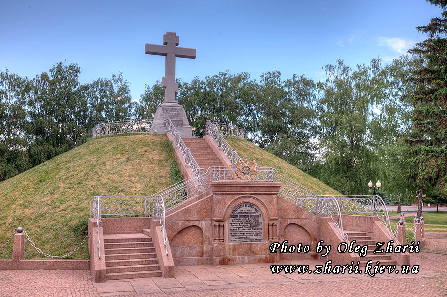 Памятник на месте полтавской битвы