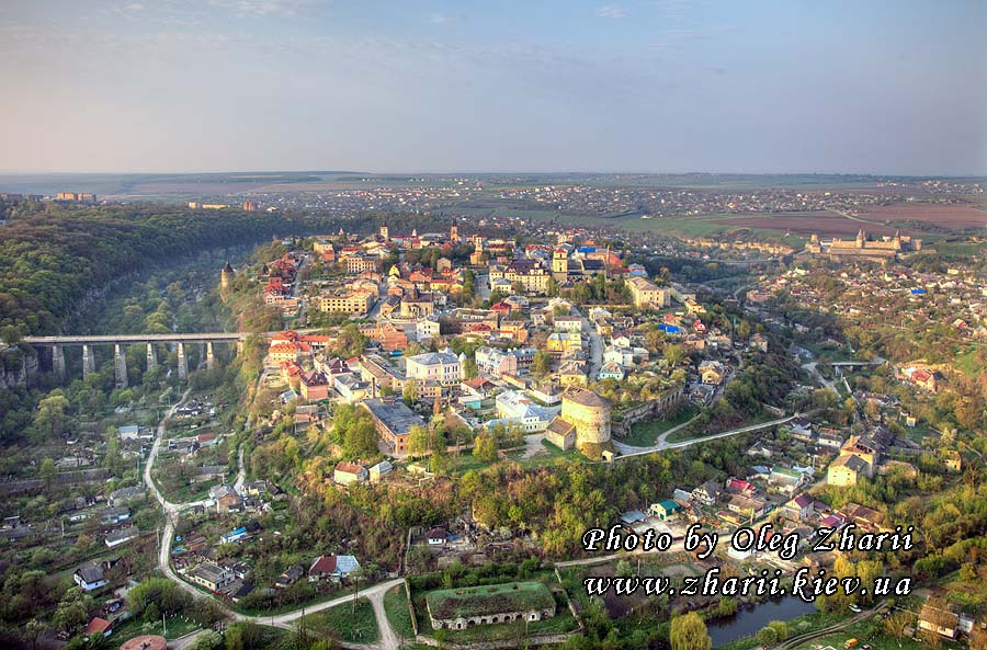 Kamyanets-Podilskiy, view of Old Town and Old Fortress